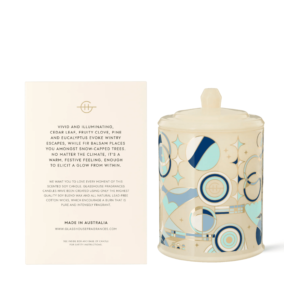 Candle - Glasshouse - Glasshouse Fragrances White Christmas Candle 380g - The Gift Company