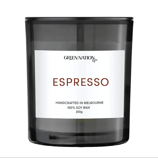 Candle - Green Nation Life - Green Nation Life Soy Wax Candle - Espresso 200g - The Gift Company