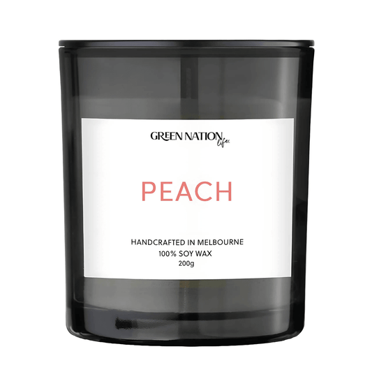 Candle - Green Nation Life - Green Nation Life Soy Wax Candle - Peach 200g - The Gift Company