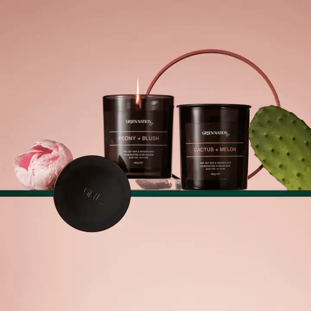 Candle - Green Nation Life - Green Nation Life Soy Wax Candle - Peony & Blush 300g - The Gift Company