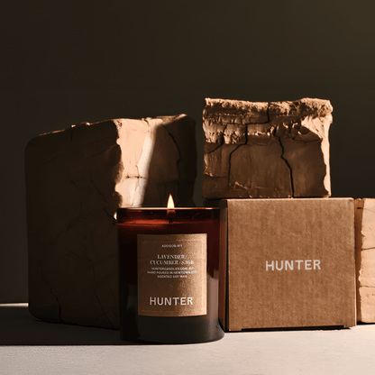 Candle - Hunter - Hunter Lavender, Cucumber, Sage Soy Candle Addison - The Gift Company
