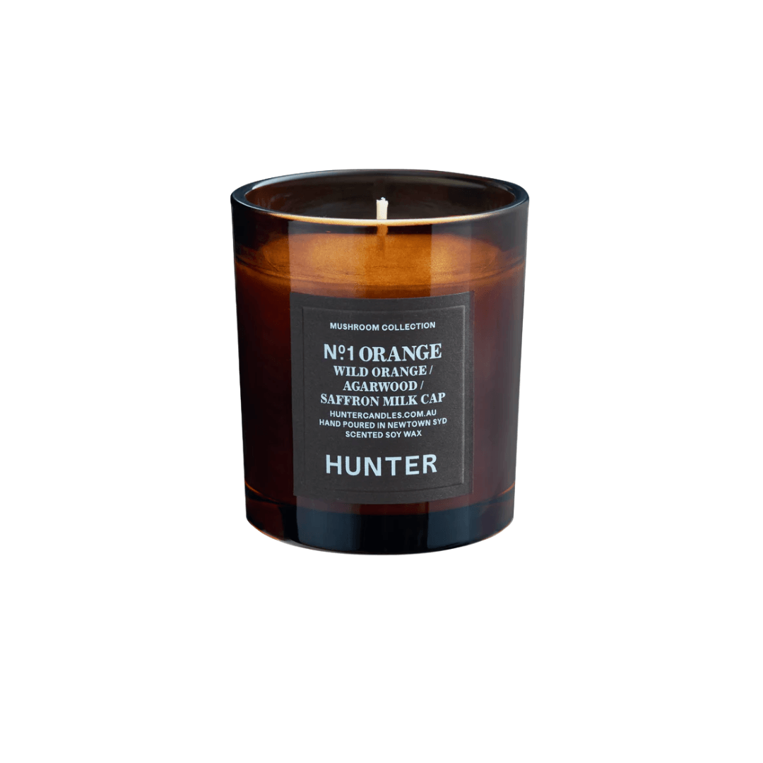 Candle - Hunter - Hunter No. 1 ORANGE, AGARWOOD & SAFFRON MILK CAP Soy Candle - The Gift Company