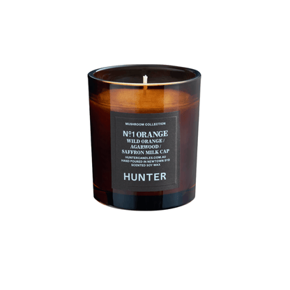 Candle - Hunter - Hunter No. 1 ORANGE, AGARWOOD & SAFFRON MILK CAP Soy Candle - The Gift Company
