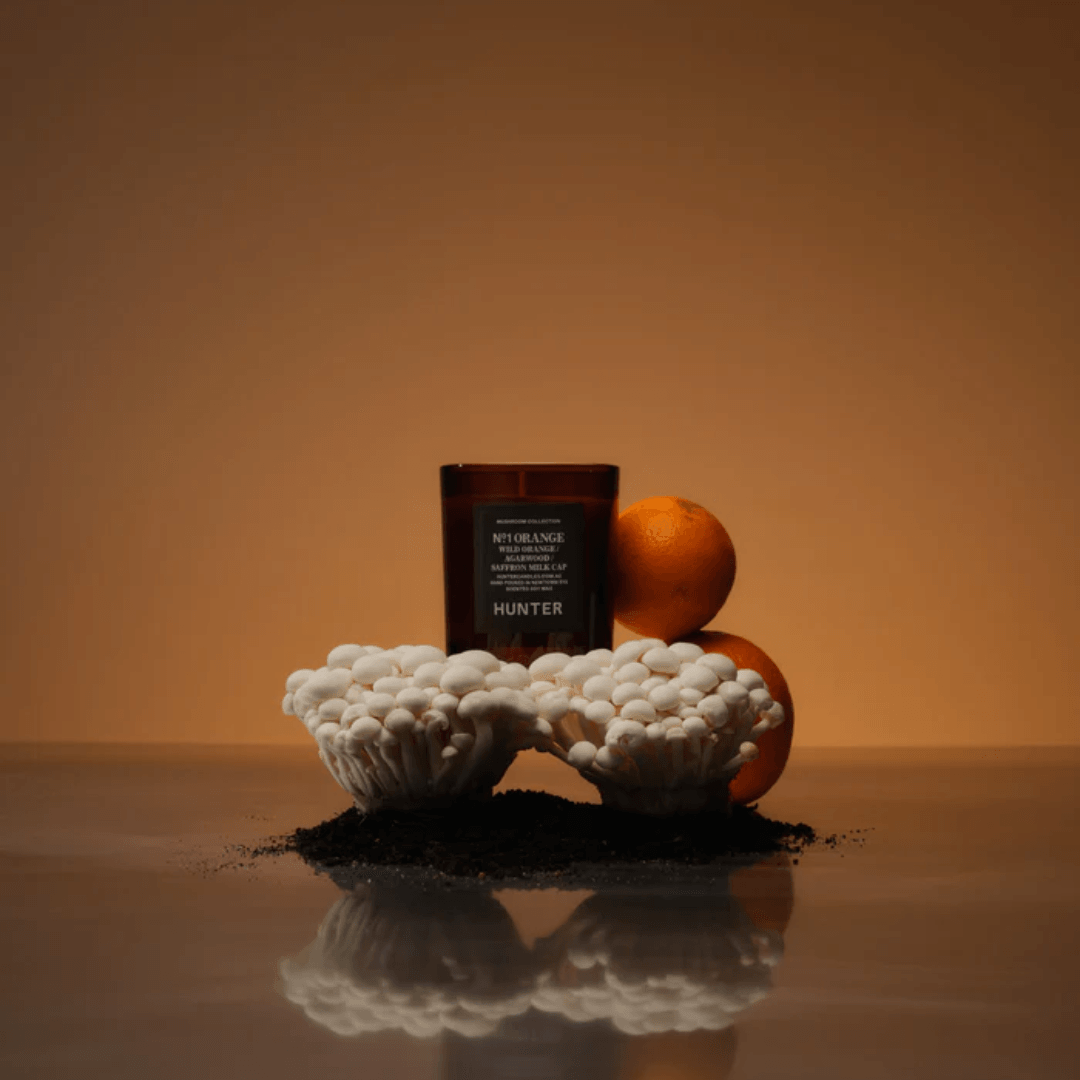 Candle - Hunter - Hunter No. 1 ORANGE, AGARWOOD & SAFFRON MILK CAP Soy Candle - The Gift Company