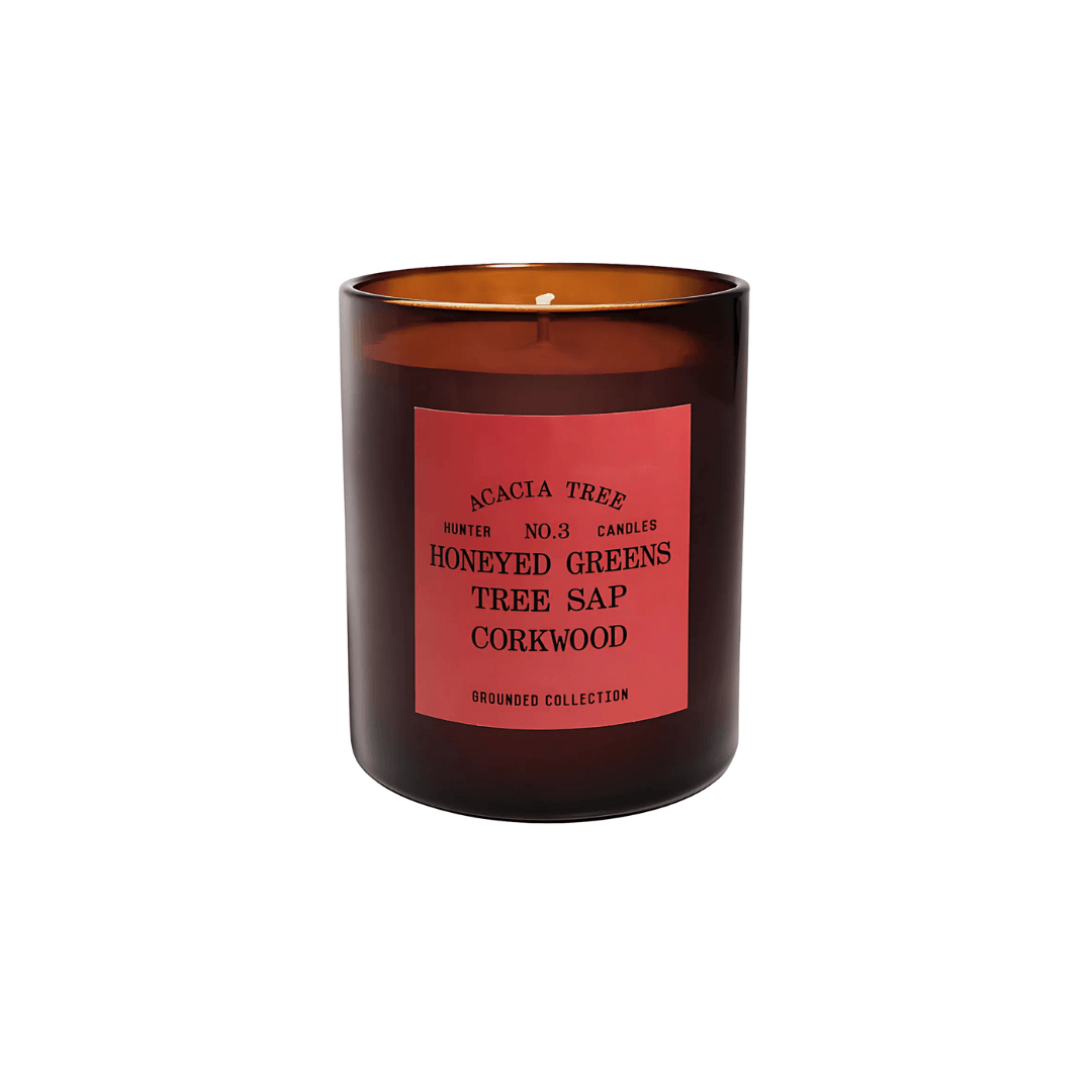Candle - Hunter - Hunter No. 3 Acacia Tree Soy Candle Honeyed Greens, Tree Sap, Corkwood - The Gift Company