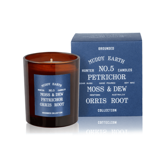 Candle - Hunter - Hunter NO. 5 MUDDY EARTH Petrichor, Moss & Dew, Orris Root 300g - The Gift Company