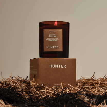 Candle - Hunter - Hunter Sandalwood, Cedarwood, Amber Soy Candle Morgan - The Gift Company