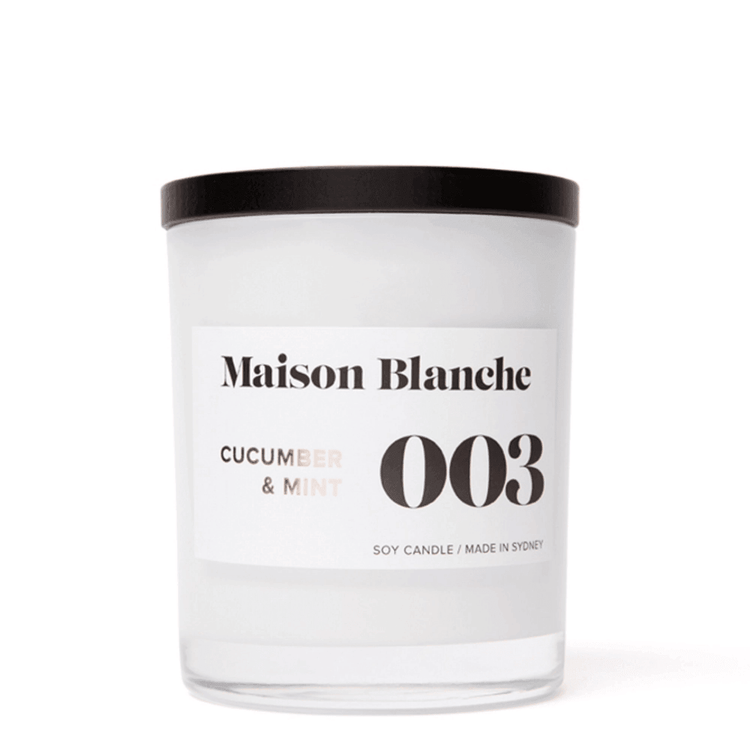 Candle - Maison Blanche - Cucumber & Mint Candle 400g - The Gift Company