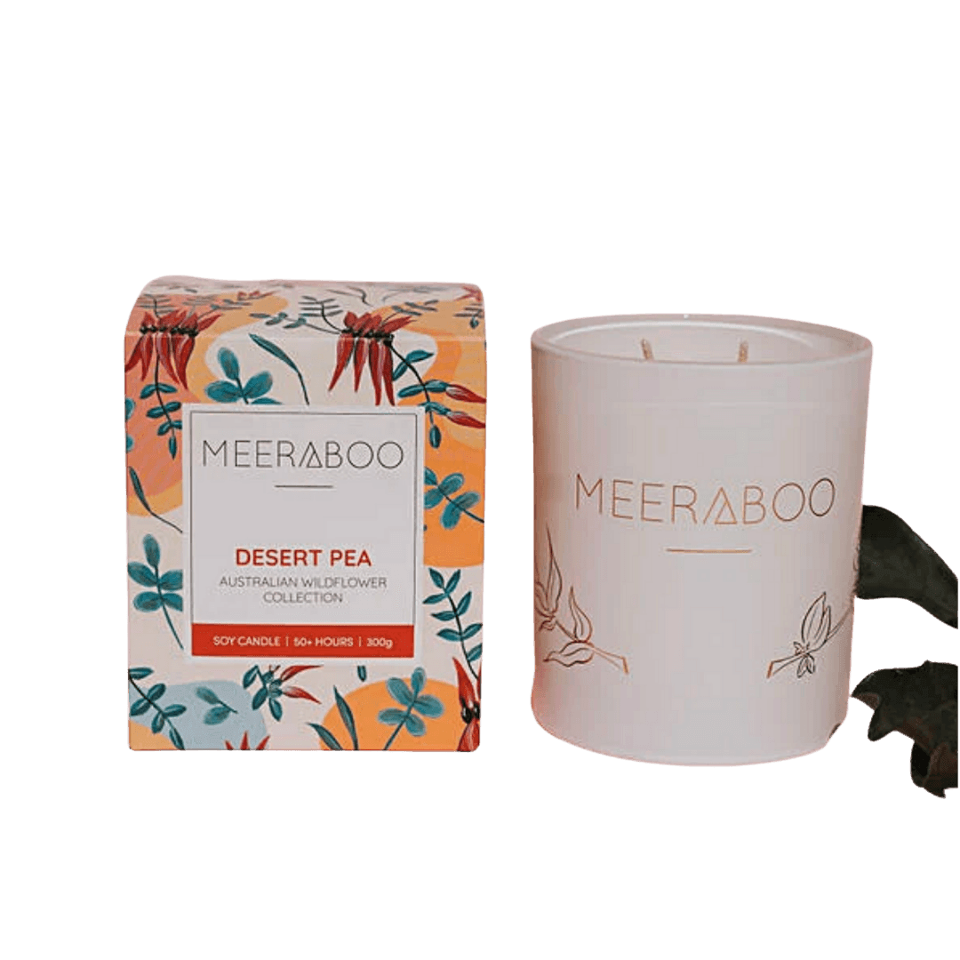 Candle - Meeraboo - Desert pea - Notes of Nectar, Rose and Tiger Lily - The Gift Company