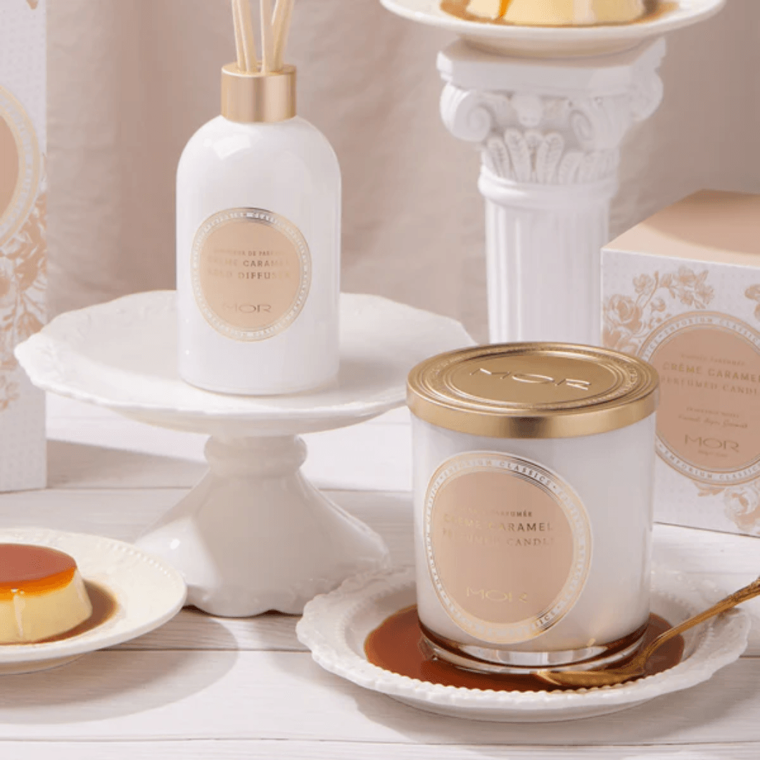 Candle - Mor Boutique - MOR Emporium Classics Blanc Crème Caramel Perfumed Candle - The Gift Company
