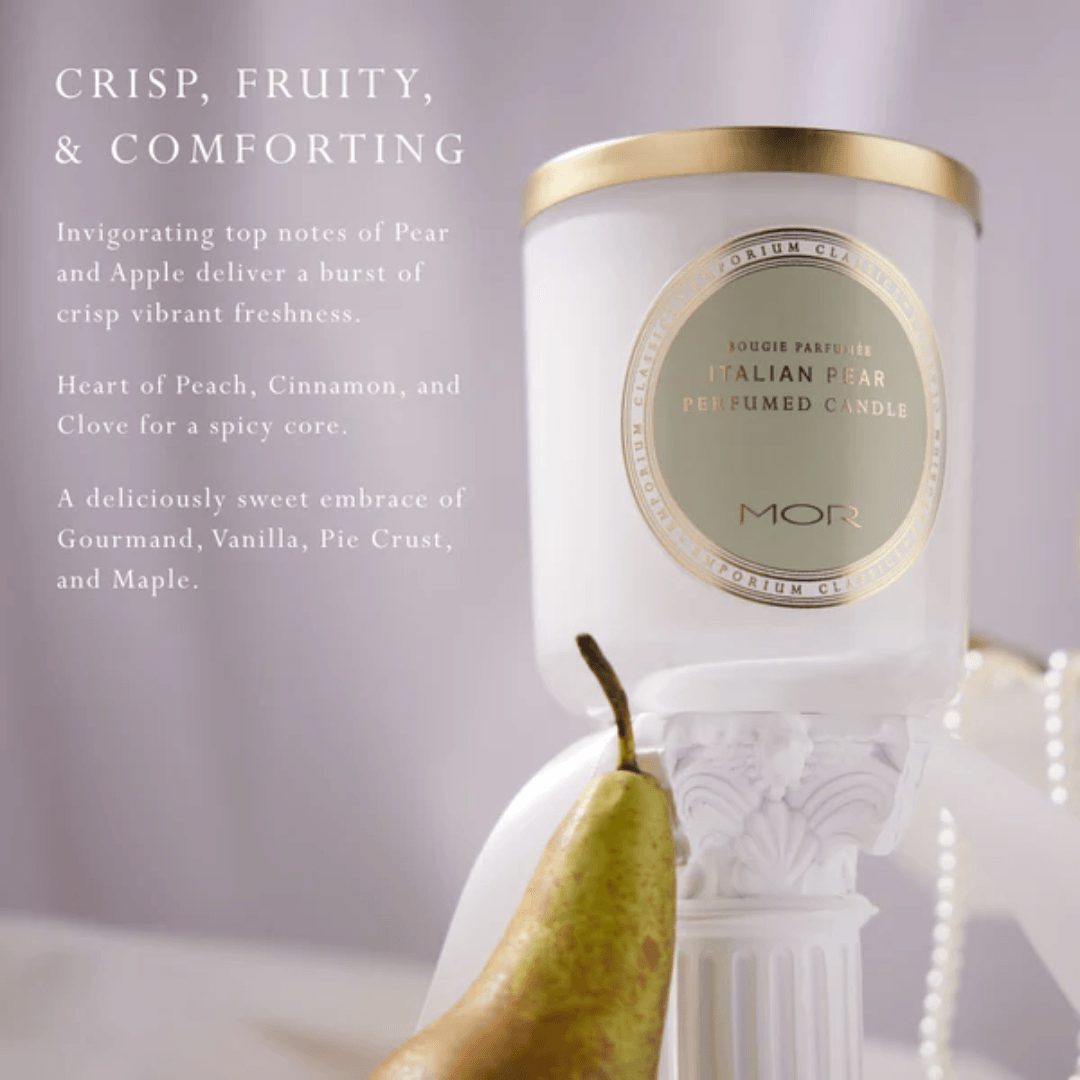 Candle - Mor Boutique - MOR Emporium Classics Blanc Italian Pear Perfumed Candle 380g - The Gift Company