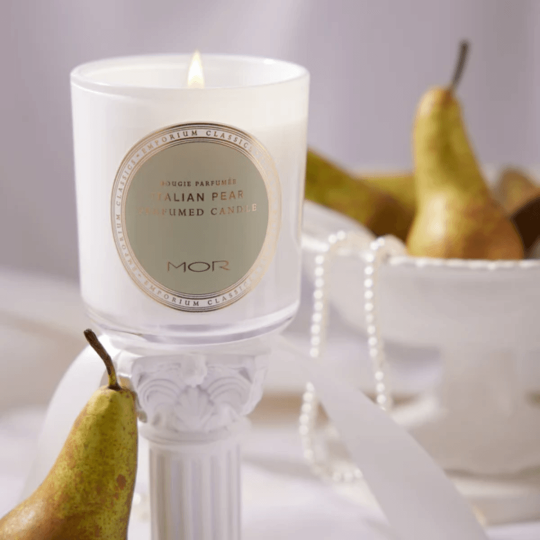 Candle - Mor Boutique - MOR Emporium Classics Blanc Italian Pear Perfumed Candle 380g - The Gift Company