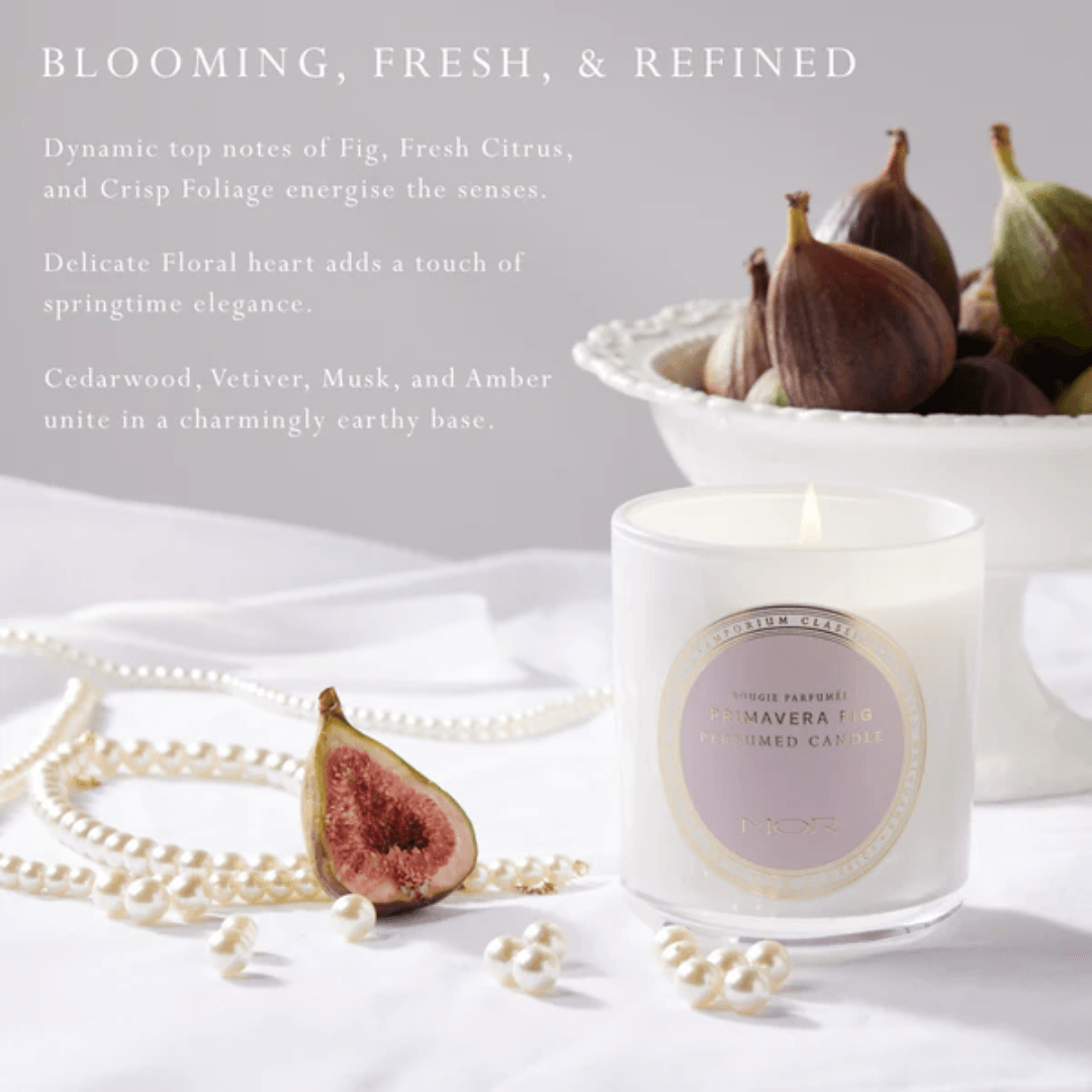 Candle - Mor Boutique - MOR Emporium Classics Blanc Primavera Fig Perfumed Candle 380g - The Gift Company