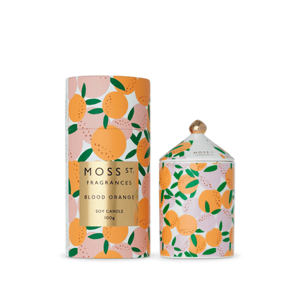 Candle - Moss St Ceramics - MOSS ST Ceramics Blood Orange Soy Candle 100g - The Gift Company