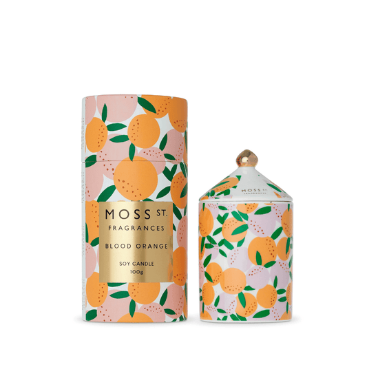 Candle - Moss St Ceramics - MOSS ST Ceramics Blood Orange Soy Candle 100g - The Gift Company