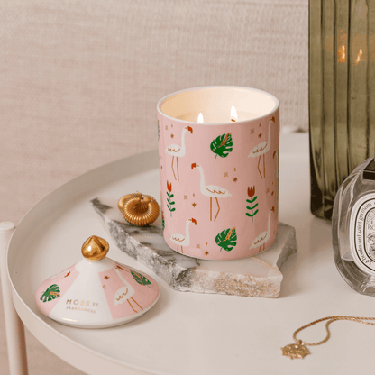 Candle - Moss St Ceramics - MOSS ST Ceramics Pink Sugar Soy Candle 320g - The Gift Company