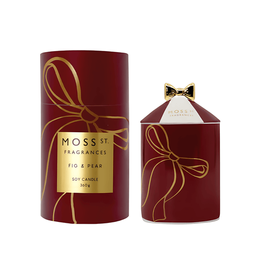 Candle - Moss St Ceramics - MOSS ST Fig & Pear Ceramic Candle 360g - The Gift Company