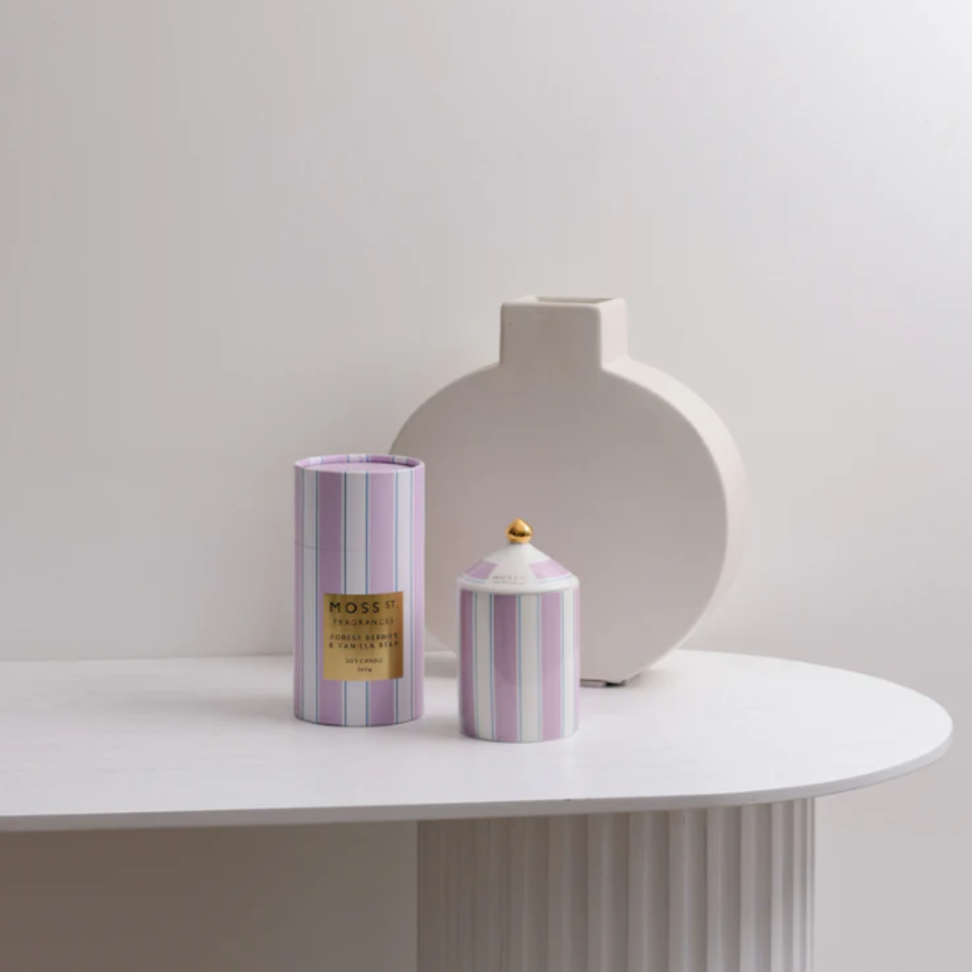 Candle - Moss St - MOSS ST Forest Berries & Vanilla Bean Ceramic Candle 360g - The Gift Company
