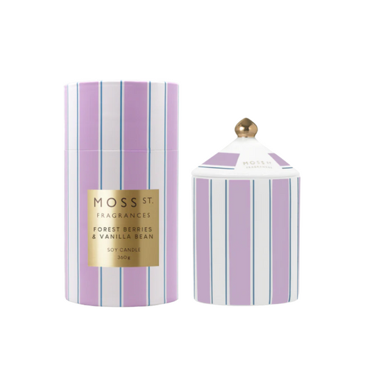 Candle - Moss St - MOSS ST Forest Berries & Vanilla Bean Ceramic Candle 360g - The Gift Company