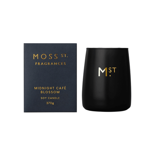 Candle - Moss St - MOSS ST Limited Edition: Midnight Café Blossom Soy Candle 370g - The Gift Company