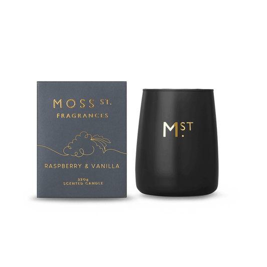 Candle - Moss St - MOSS ST Limited Edition: Raspberry & Vanilla Candle 370g - The Gift Company