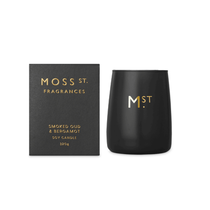 Candle - Moss St - MOSS ST Limited Edition: Smoked Oud & Bergamot Candle 370g - The Gift Company