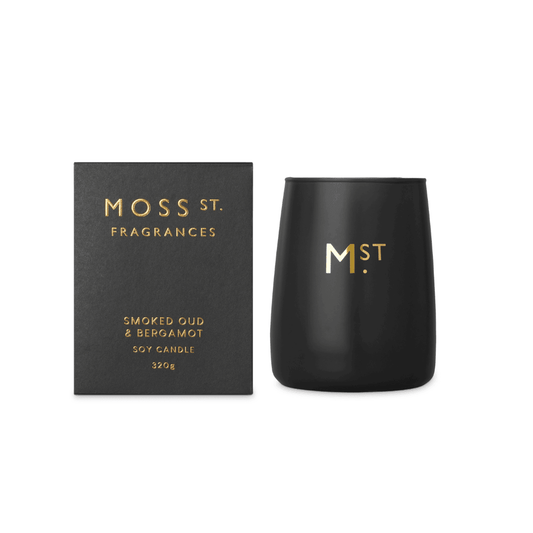 Candle - Moss St - MOSS ST Limited Edition: Smoked Oud & Bergamot Candle 370g - The Gift Company