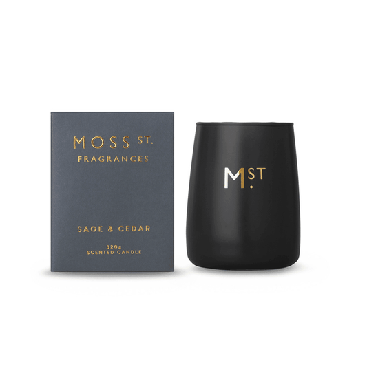 Candle - Moss St - MOSS ST Sage & Cedar Candle 370g - The Gift Company