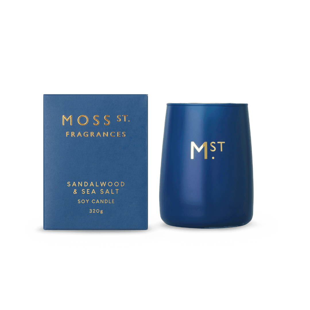 Candle - Moss St - MOSS ST Sandalwood & Sea Salt Candle 320g - The Gift Company