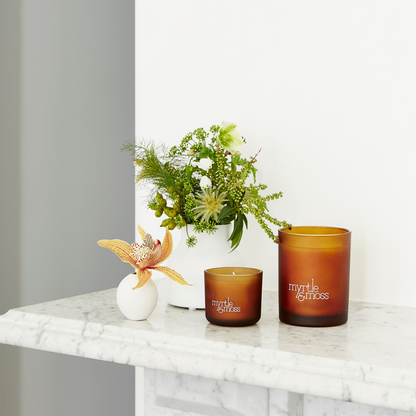 Candle - Myrtle & Moss - Myrtle & Moss Soy Wax Candle Rose Geranium, Grapefruit & Clary Sage (50 Hours) - The Gift Company