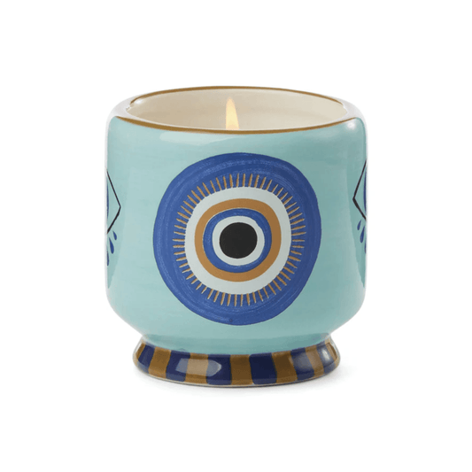 Candle - Paddywax - Paddywax A Dopo Handpainted "Eye" Ceramic - Incense & Smoke 226g - The Gift Company