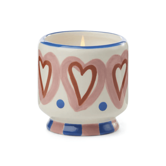 Candle - Paddywax - Paddywax Adopo Hearts Ceramic Candle - Rosewood Vanilla 226g - The Gift Company