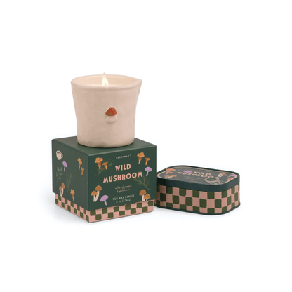 Candle - Paddywax - Paddywax Bistro Mushroom Printed Tin Candle - Wild Mushroom 127g - The Gift Company