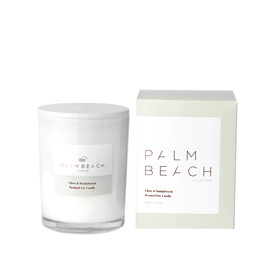 Candle - Palm Beach - Palm Beach Clove & Sandalwood Deluxe Candle 850g - The Gift Company