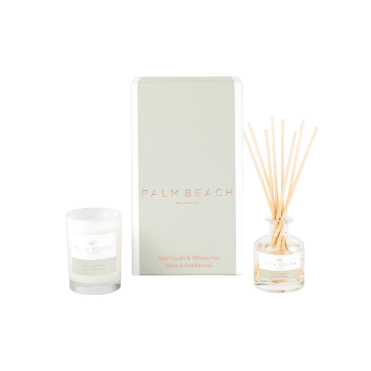 Candle - Palm Beach - Palm Beach Clove & Sandalwood Mini Candle & Diffuser - The Gift Company