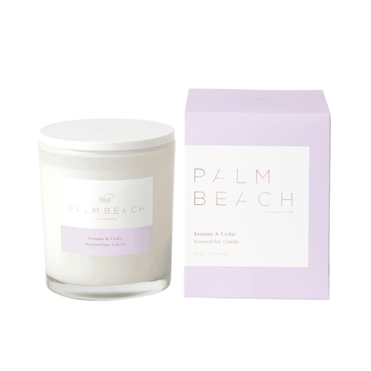 Candle - Palm Beach - Palm Beach Jasmine & Cedar Candle 420g - The Gift Company