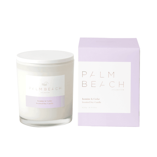 Candle - Palm Beach - Palm Beach Jasmine & Cedar Candle 420g - The Gift Company