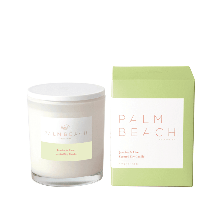 Candle - Palm Beach - Palm Beach Jasmine & Lime Candle 420g - The Gift Company