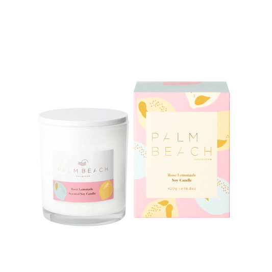 Candle - Palm Beach - Palm Beach Rose Lemonade Candle 420g - The Gift Company