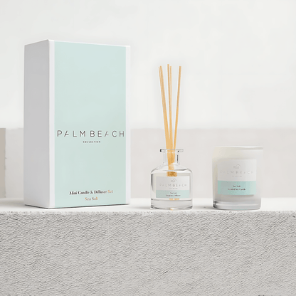 Candle - Palm Beach - Palm Beach Sea Salt Mini Candle & Diffuser - The Gift Company