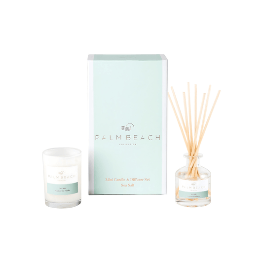 Candle - Palm Beach - Palm Beach Sea Salt Mini Candle & Diffuser - The Gift Company