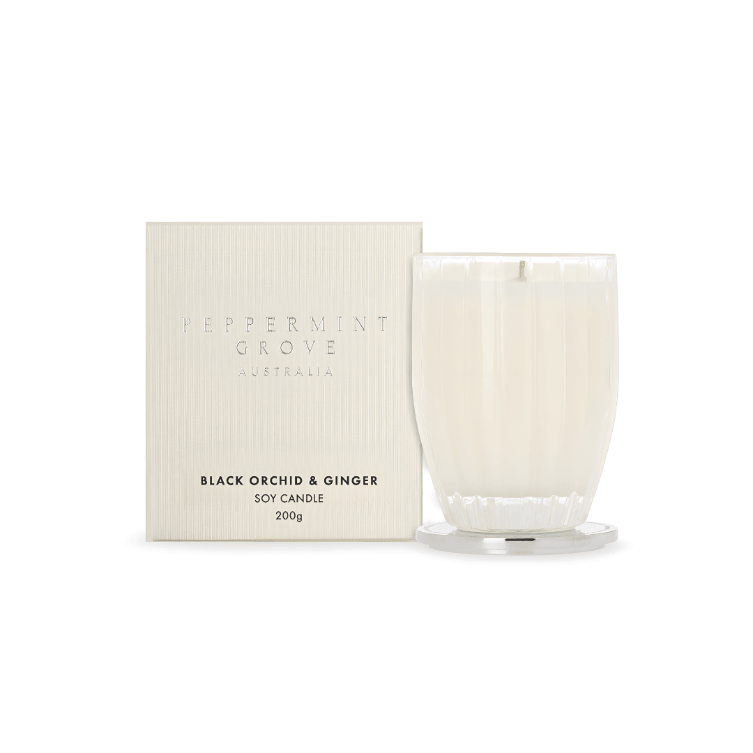 Candle - Peppermint Grove - Peppermint Grove Black Orchid & Ginger Soy Candle 200g - The Gift Company