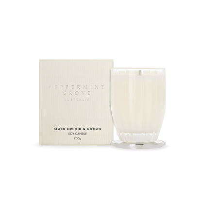 Candle - Peppermint Grove - Peppermint Grove Black Orchid & Ginger Soy Candle 200g - The Gift Company