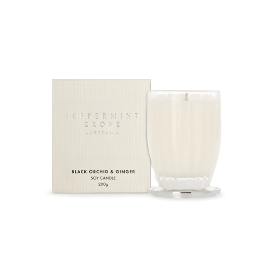 Candle - Peppermint Grove - Peppermint Grove Black Orchid & Ginger Soy Candle 200g - The Gift Company