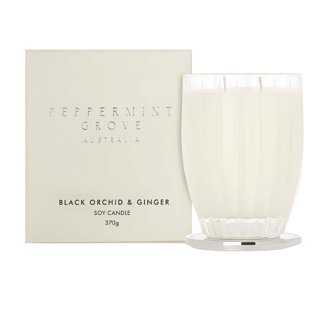 Candle - Peppermint Grove - Peppermint Grove Black Orchid & Ginger Soy Candle 370g - The Gift Company