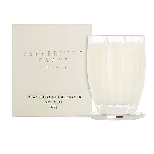 Candle - Peppermint Grove - Peppermint Grove Black Orchid & Ginger Soy Candle 370g - The Gift Company