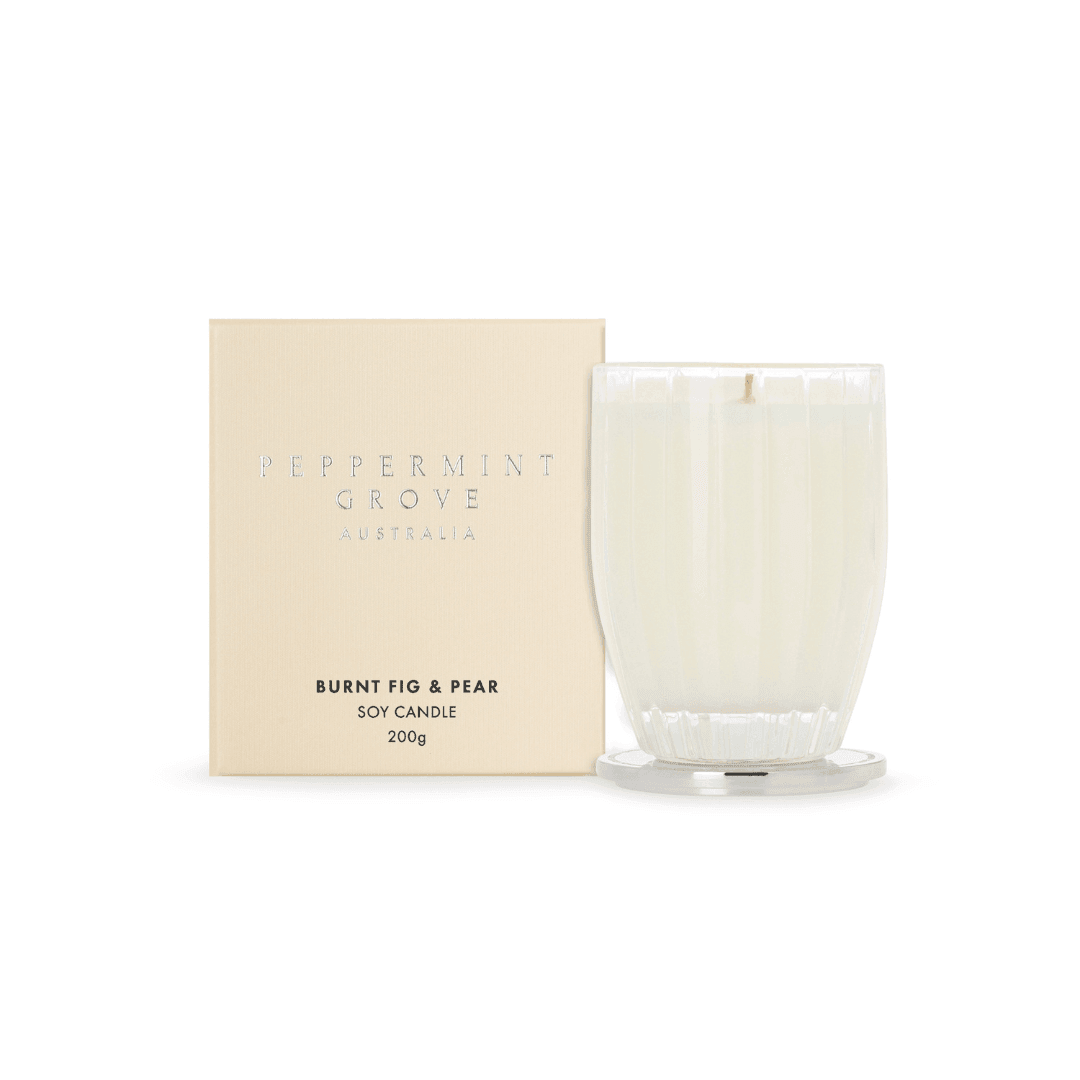 Candle - Peppermint Grove - Peppermint Grove Burnt Fig & Pear Candle 200g - The Gift Company