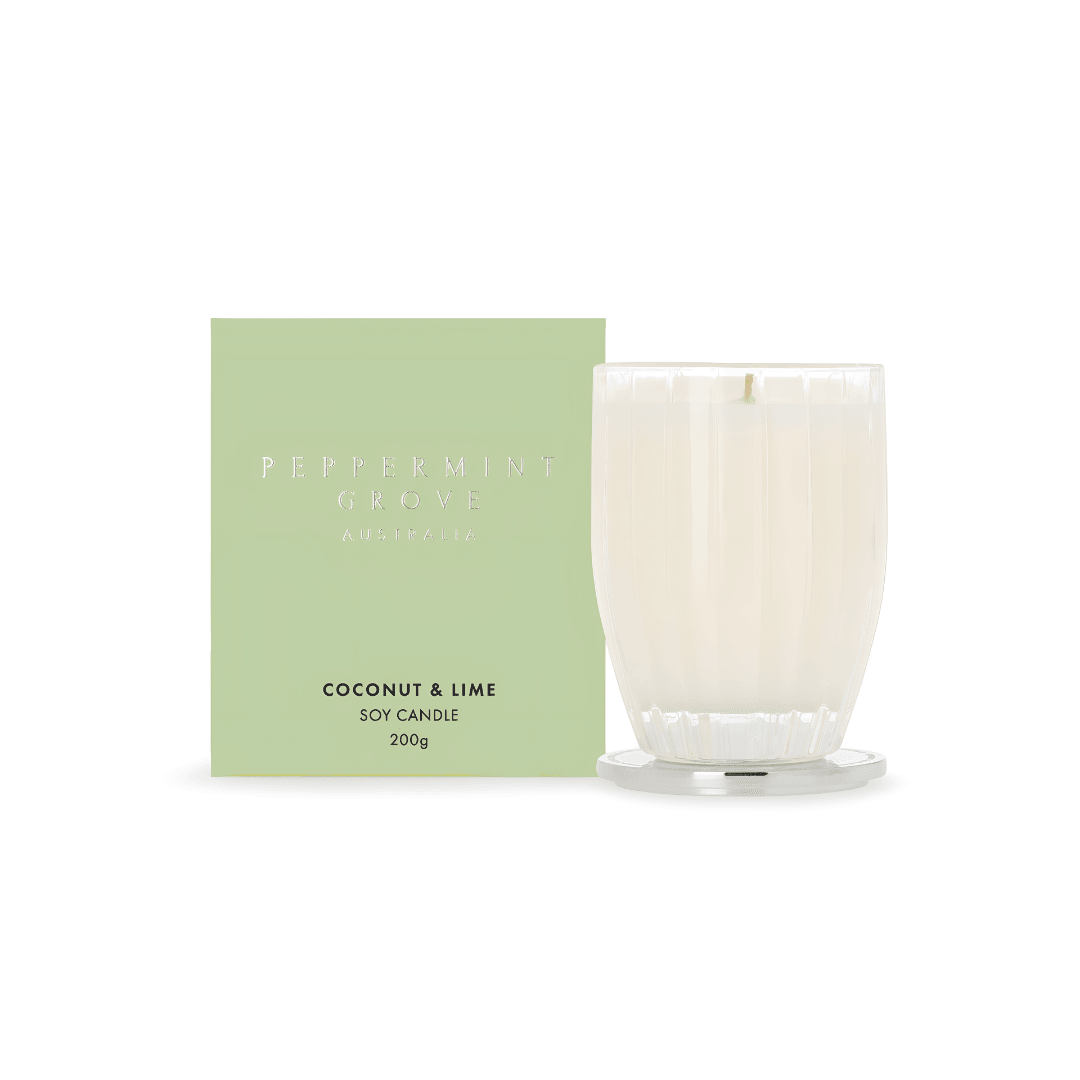 Candle - Peppermint Grove - Peppermint Grove Coconut & Lime Soy Candle 200g - The Gift Company