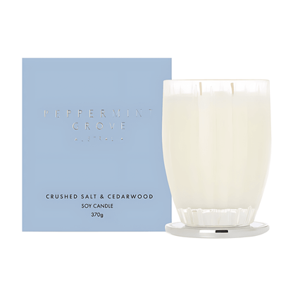 Candle - Peppermint Grove - Peppermint Grove Crushed Salt & Cedarwood Candle 200g - The Gift Company