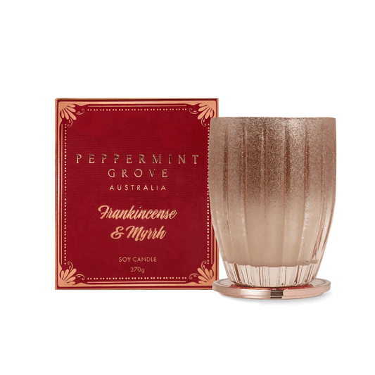 Candle - Peppermint Grove - Peppermint Grove Frankincense & Myrrh Soy Candle 370g - The Gift Company